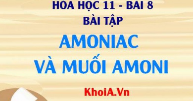 Bài tập về Amoniac và Muối Amoni: Giải bài tập 1, 2, 3, 4, 5, 6, 7, 8 trang 37, 38 SGK Hóa 11 bài 8